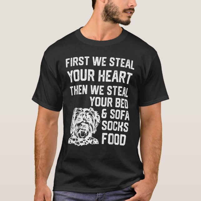 Schnoodle stiehlt Ihr Herz und sticht Ihr Bett und T-Shirt (Vorderseite)