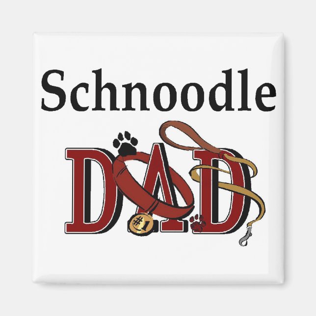 Schnoodle Vater Geschenke Magnet (Vorne)