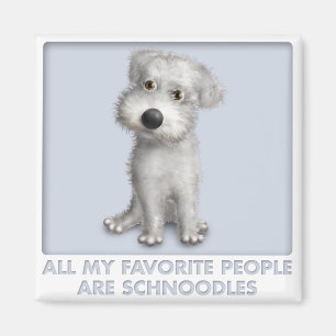 Schnoodle (weißer) Liebling Magnet
