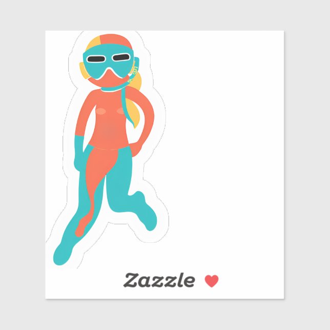 Schnorchel Aufkleber (Blatt)