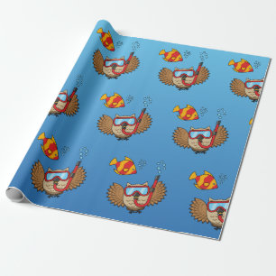 Schnorchelmaske und tropische Fische Geschenkpapier