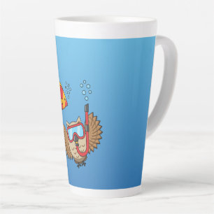 Schnorchelmaske und tropische Fische Milchtasse