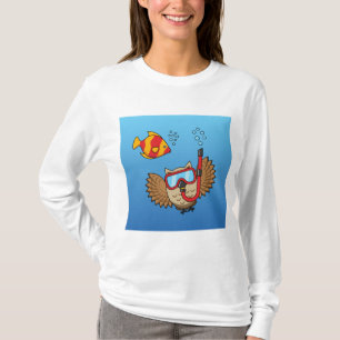 Schnorchelmaske und tropische Fische T-Shirt