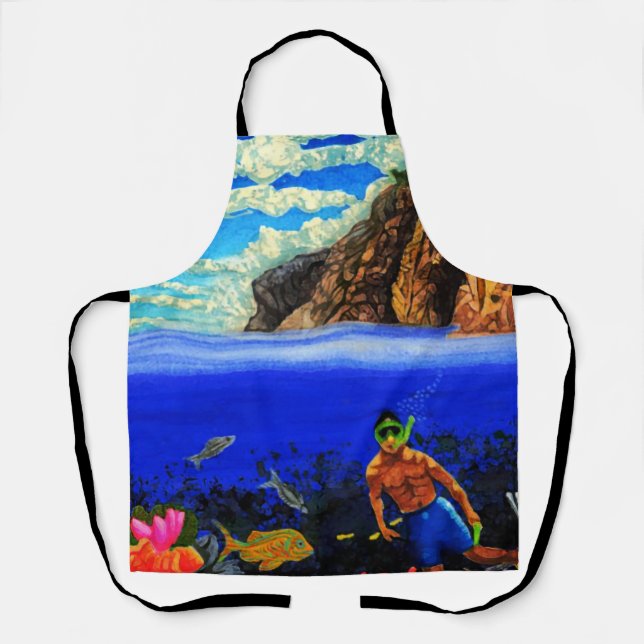 Schnorcheln am Schwarzen Felsen Schürze (Vorderseite)