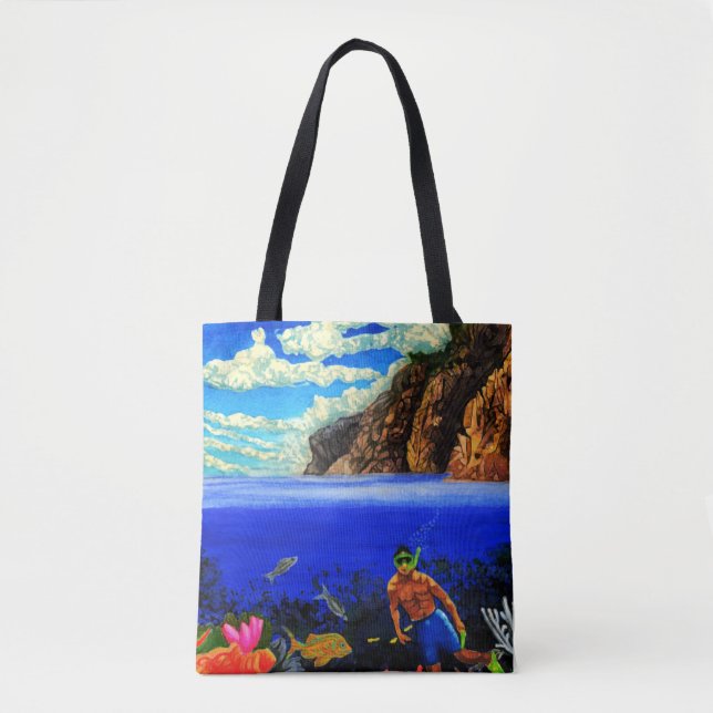 Schnorcheln am Schwarzen Felsen Tasche (Vorderseite)