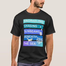 Schnorcheln auf der Suche nach Sonnenbänken unter  T-Shirt