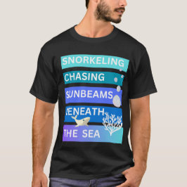 Schnorcheln auf der Suche nach Sonnenbänken unter  T-Shirt