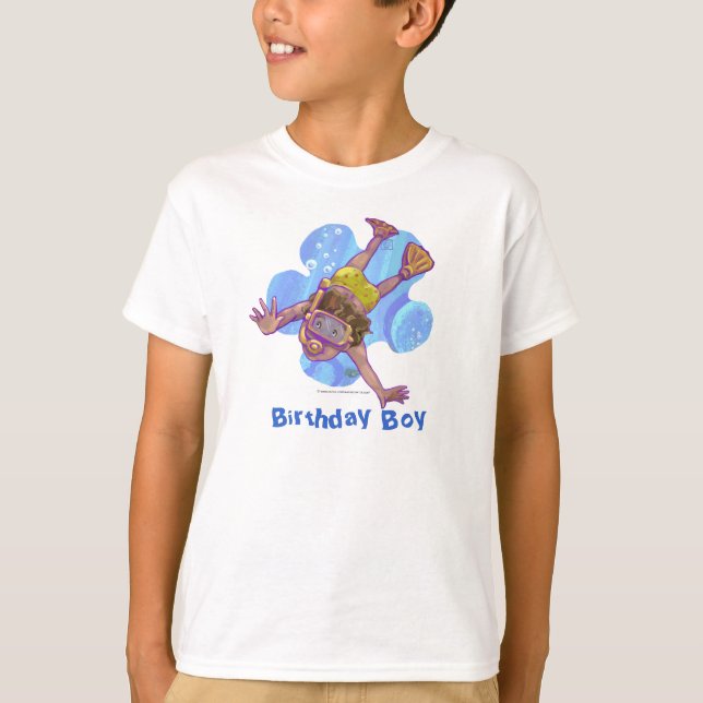 Schnorcheln Birthday Boy Light T - Shirt (Vorderseite)