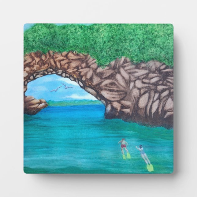 Schnorcheln im Paradis Tabletop Plaque mit Easel Fotoplatte (Vorderseite)