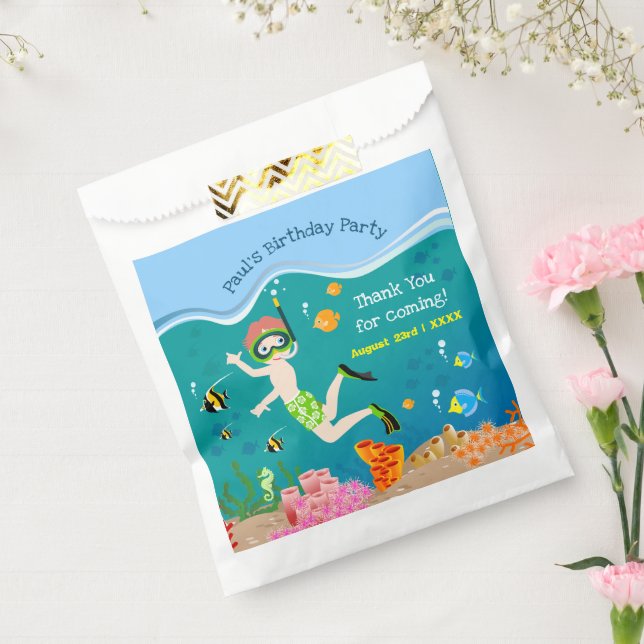 Schnorcheln mit tropischen Fischen Junge Geburtsta Geschenktütchen (Versiegelt)