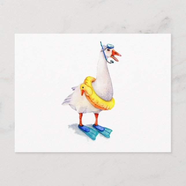 Schnorcheln Postkarte (Vorderseite)