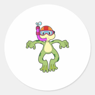 Schnorcheln Runder Aufkleber