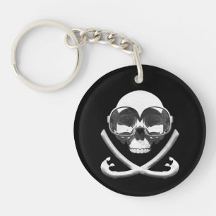 Schnorcheln und Tauchen Piratenflagge Schlüsselanhänger