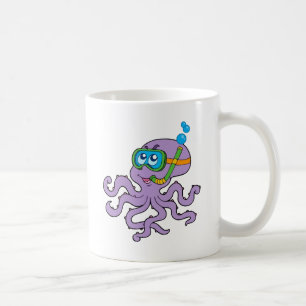 Schnorchelnde Krake Kaffeetasse