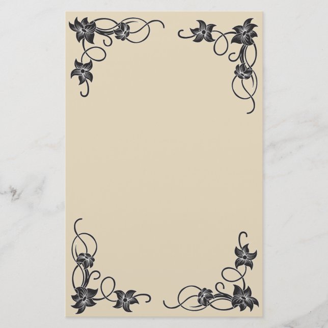 Schnörkel Briefpapier (Vorderseite)