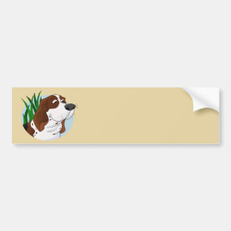 Schnüffelndachshund-Jagdhund-Cartoon Autoaufkleber