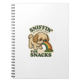Schnüffelnde Snacks Shih Tzu St.Patrick's Day Notizblock