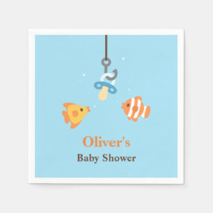 Schnuller Angel-Fisch-Köder-Angeln-Baby-Party-Sach Serviette