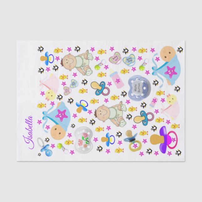 Schnuller aus Tissue Paper Binky Seidenpapier (Vorderseite)