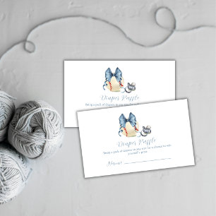 Schnuller Baseball Windel-Raffel Baby Shower  Begleitkarte