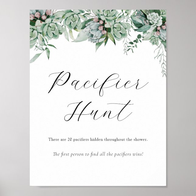 Schnuller Hunt Baby Showingzeichen Poster (Vorne)