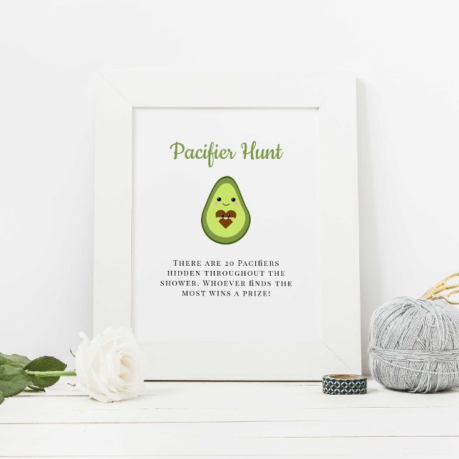 Schnuller Hunt Kawaii Avocado Kinderdusche Poster (Von Creator hochgeladen)