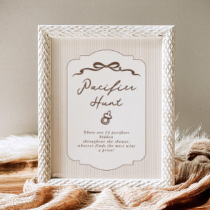 Schnuller Jagd Bebe Cafe Handgezeichnet geschlecht Poster