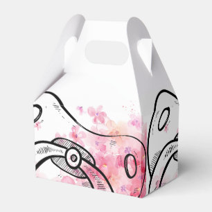 Schnuller Rosa und Weiße Favor-Tasche Geschenkschachtel