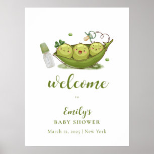 Schnuller Sweet Pea in Pod Baby Dusche Empfang Poster