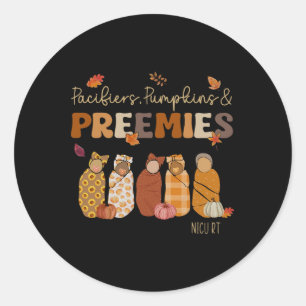 Schnullers Pumpkins Preemies Nicu Rt Fall Thanksgi Runder Aufkleber