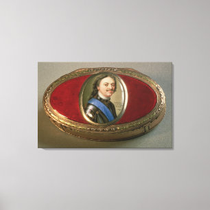 Schnupftabakkasten mit Porträtminiatur von Peter Leinwanddruck