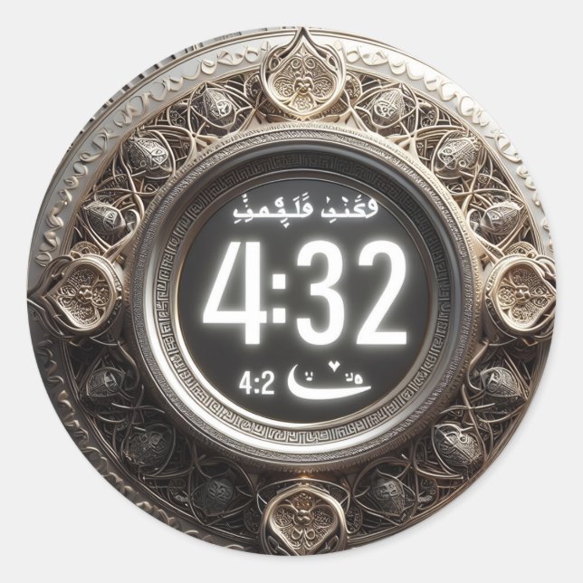 Schnuppern, Iftar, Suhoor und spirituelle Reflekti Runder Aufkleber (Vorderseite)
