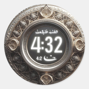 Schnuppern, Iftar, Suhoor und spirituelle Reflekti Runder Aufkleber