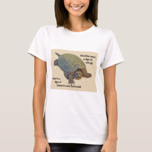 Schnupperschildkröte zerknittert alte Weisheit T-Shirt