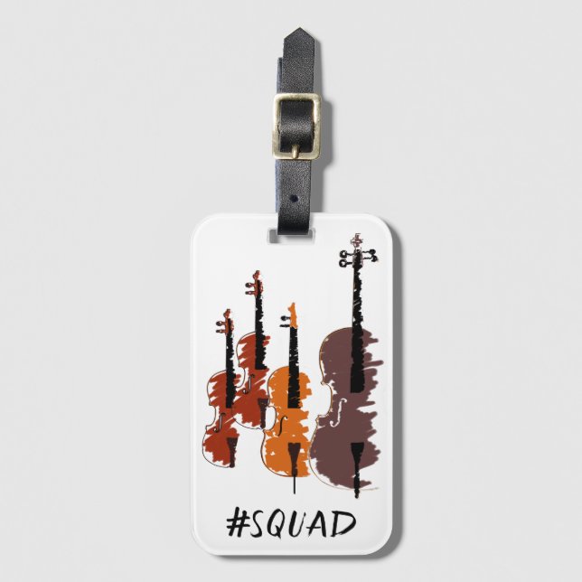 Schnur-Instrument-Gruppen-Musik Identifikation Gepäckanhänger (Vorderseite Vertikal)