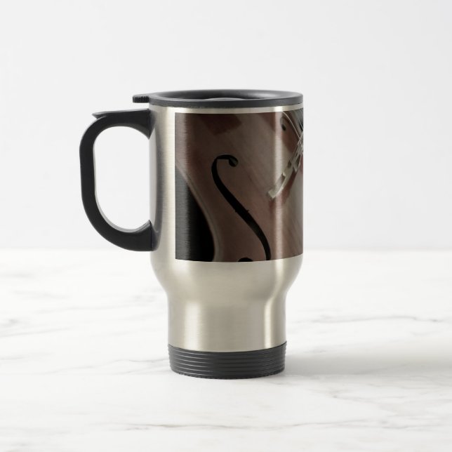 Schnur-Instrument-Orchester-Lehrercello-Tasse Reisebecher (Links)