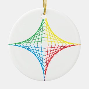 Schnur-Stern Keramikornament