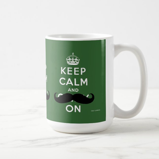 Schnurrbart behalten Ruhe und machen | Grün weiter Kaffeetasse (Rechts)