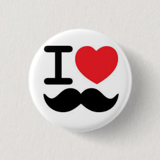 Schnurrbart Button