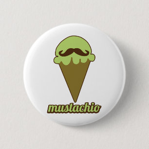 Schnurrbart Button