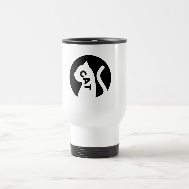 Schnurrbart Charme Kaffee Genuss Reisebecher (Mittel)
