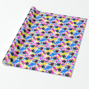 Schnurrbart Dreidel Verpackung (Rosa) Geschenkpapier