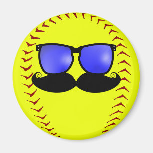 Schnurrbart Fastpitch Softball-Magnet Magnet
