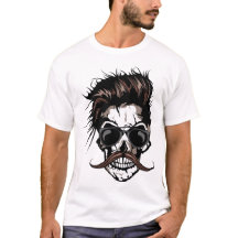 Schnurrbart Hipster Crane Skull Schnurrbart