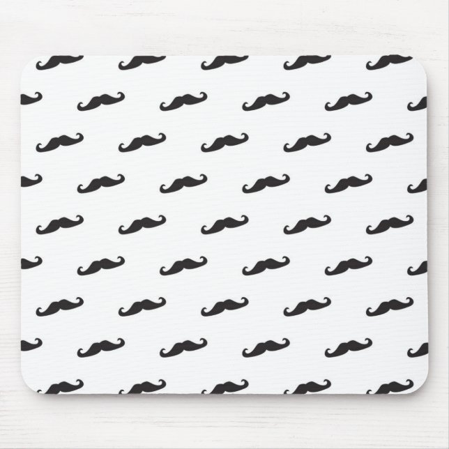 Schnurrbart-Hipster-Muster 2 Mousepad (Vorne)