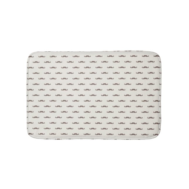 Schnurrbart-Hipster-Muster 3 Badematte (Vorderseite)