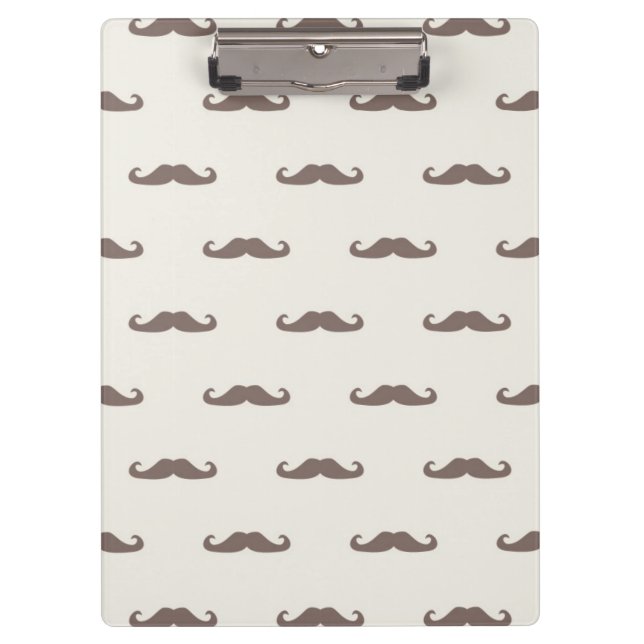 Schnurrbart-Hipster-Muster 3 Klemmbrett (Vorderseite)