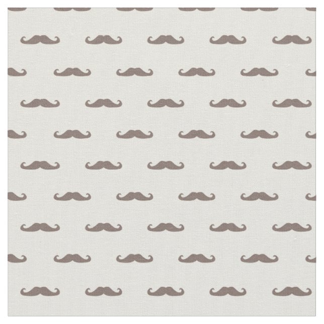 Schnurrbart-Hipster-Muster 3 Stoff (Nahaufnahme)