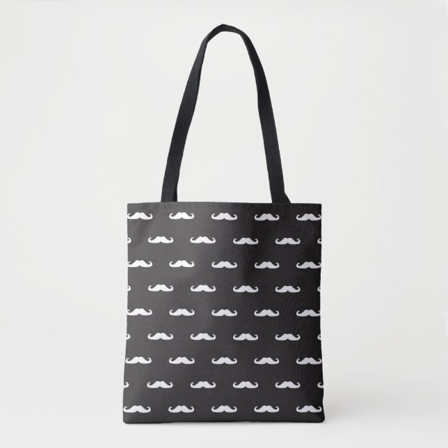 Schnurrbart-Hipster-Muster Tasche (Vorderseite)