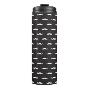 Schnurrbart-Hipster-Muster Thermosbecher